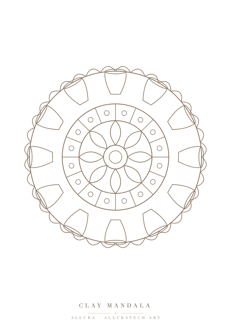 Clay Mandala colouring sheet